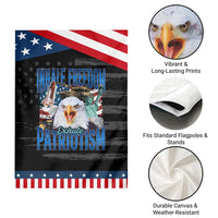 Funny Inhale Freedom Exhale Patriotism Garden Flag American Pride Eagle 4th Of July