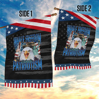 Funny Inhale Freedom Exhale Patriotism Garden Flag American Pride Eagle 4th Of July