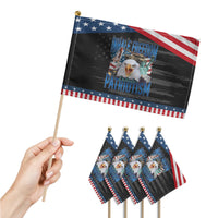Funny Inhale Freedom Exhale Patriotism Patriotic Handheld Flag American Pride Eagle 4th Of July