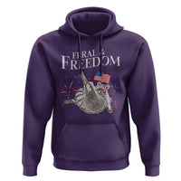 Funny Feral And Free Hoodie 4th of July Patriotic Raccoon With American Flag - Wonder Print Shop