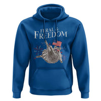 Funny Feral And Free Hoodie 4th of July Patriotic Raccoon With American Flag - Wonder Print Shop