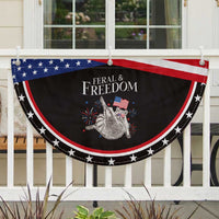 Funny Feral And Free Patriotic Fan Flag 4th of July Raccoon With American Flag
