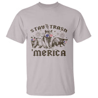 Funny Stay Trash Merica T Shirt 4th Of July Racoon Opossum Badger - Wonder Print Shop
