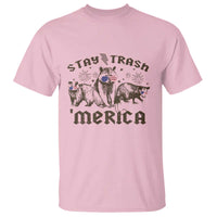 Funny Stay Trash Merica T Shirt 4th Of July Racoon Opossum Badger - Wonder Print Shop