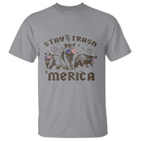 Funny Stay Trash Merica T Shirt 4th Of July Racoon Opossum Badger - Wonder Print Shop