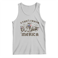 Funny Stay Trash Merica Tank Top 4th Of July Racoon Opossum Badger - Wonder Print Shop