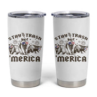 Funny Stay Trash Merica Tumbler Cup 4th Of July Racoon Opossum Badger - Wonder Print Shop