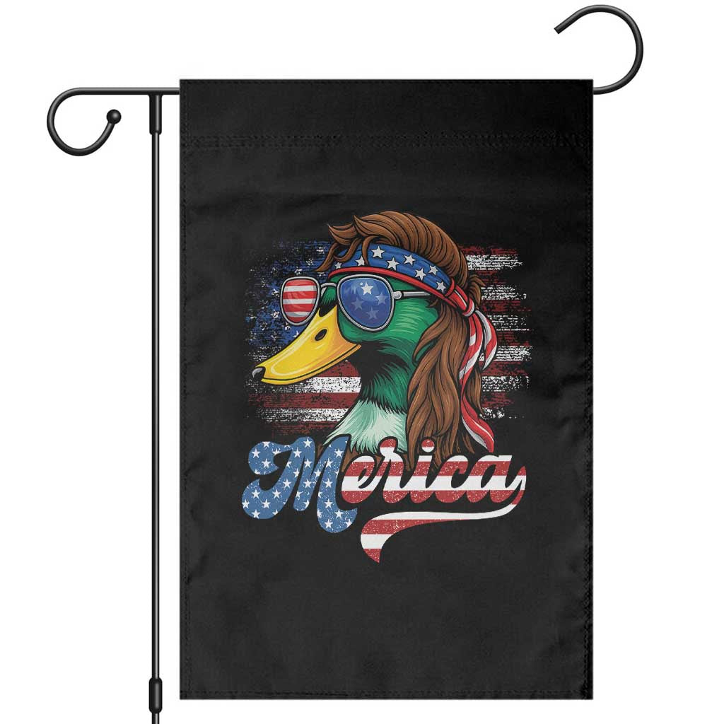 Funny Duck Merica Garden Flag 4th Of July American Flag Patriotic Hunting - Wonder Print Shop
