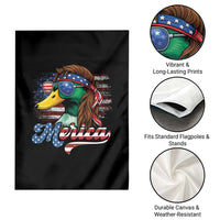 Funny Duck Merica Garden Flag 4th Of July American Flag Patriotic Hunting - Wonder Print Shop