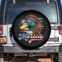 Funny Duck Merica Spare Tire Cover 4th Of July American Flag Patriotic Hunting - Wonder Print Shop