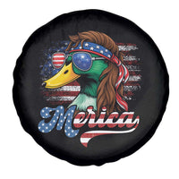 Funny Duck Merica Spare Tire Cover 4th Of July American Flag Patriotic Hunting - Wonder Print Shop