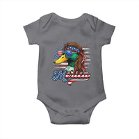 Funny Duck Merica Baby Onesie 4th Of July American Flag Patriotic Hunting - Wonder Print Shop