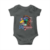 Funny Duck Merica Baby Onesie 4th Of July American Flag Patriotic Hunting - Wonder Print Shop