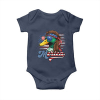 Funny Duck Merica Baby Onesie 4th Of July American Flag Patriotic Hunting - Wonder Print Shop