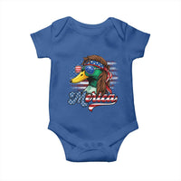 Funny Duck Merica Baby Onesie 4th Of July American Flag Patriotic Hunting - Wonder Print Shop
