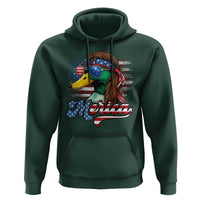Funny Duck Merica Hoodie 4th Of July American Flag Patriotic Hunting - Wonder Print Shop