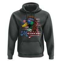 Funny Duck Merica Hoodie 4th Of July American Flag Patriotic Hunting - Wonder Print Shop