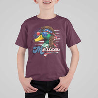 Funny Duck Merica T Shirt For Kid 4th Of July American Flag Patriotic Hunting - Wonder Print Shop