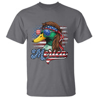 Funny Duck Merica T Shirt 4th Of July American Flag Patriotic Hunting - Wonder Print Shop