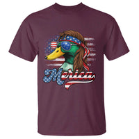 Funny Duck Merica T Shirt 4th Of July American Flag Patriotic Hunting - Wonder Print Shop