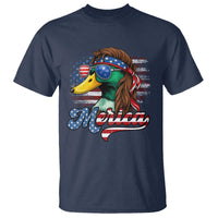 Funny Duck Merica T Shirt 4th Of July American Flag Patriotic Hunting - Wonder Print Shop