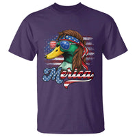Funny Duck Merica T Shirt 4th Of July American Flag Patriotic Hunting - Wonder Print Shop