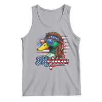Funny Duck Merica Tank Top 4th Of July American Flag Patriotic Hunting - Wonder Print Shop