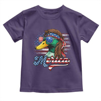 Funny Duck Merica Toddler T Shirt 4th Of July American Flag Patriotic Hunting - Wonder Print Shop