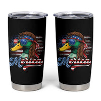 Funny Duck Merica Tumbler Cup 4th Of July American Flag Patriotic Hunting - Wonder Print Shop