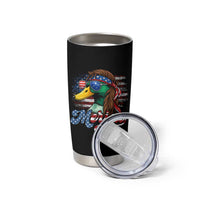 Funny Duck Merica Tumbler Cup 4th Of July American Flag Patriotic Hunting - Wonder Print Shop