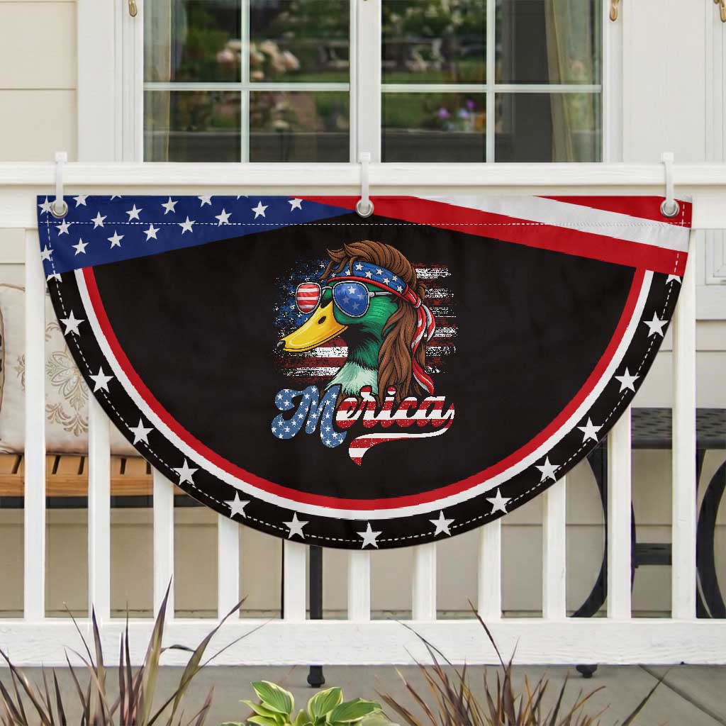 Funny Duck Merica Patriotic Fan Flag 4th Of July American Flag Hunting