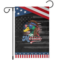 Funny Duck Merica Garden Flag 4th Of July American Flag Patriotic Hunting