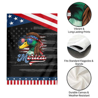 Funny Duck Merica Garden Flag 4th Of July American Flag Patriotic Hunting