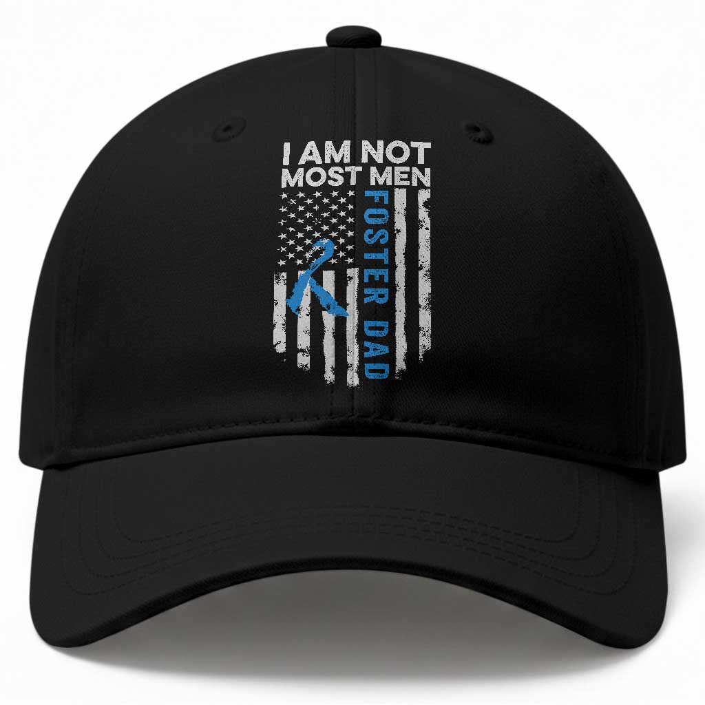 Funny Foster Parent Foster Dad Baseball Cap I Am Not Most Men American Flag