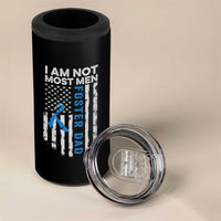 Funny Foster Parent Foster Dad 4 in 1 Can Cooler Tumbler I Am Not Most Men American Flag