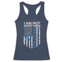 Funny Foster Parent Foster Dad Racerback Tank Top I Am Not Most Men American Flag