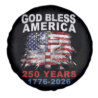 God Bless America 250 Years 1776 2026 Spare Tire Cover Christian Cross Eagle American Flag