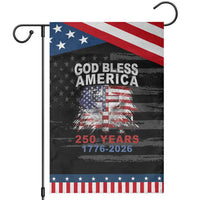 God Bless America 250 Years 1776 2026 Patriotic Garden Flag Christian Cross Eagle American Flag