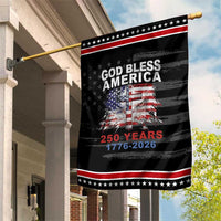 God Bless America 250 Years 1776 2026 Patriotic Garden Flag Christian Cross Eagle American Flag