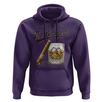 I Will Be In The Backyard Funny Bourbon Cigar Lover Hoodie
