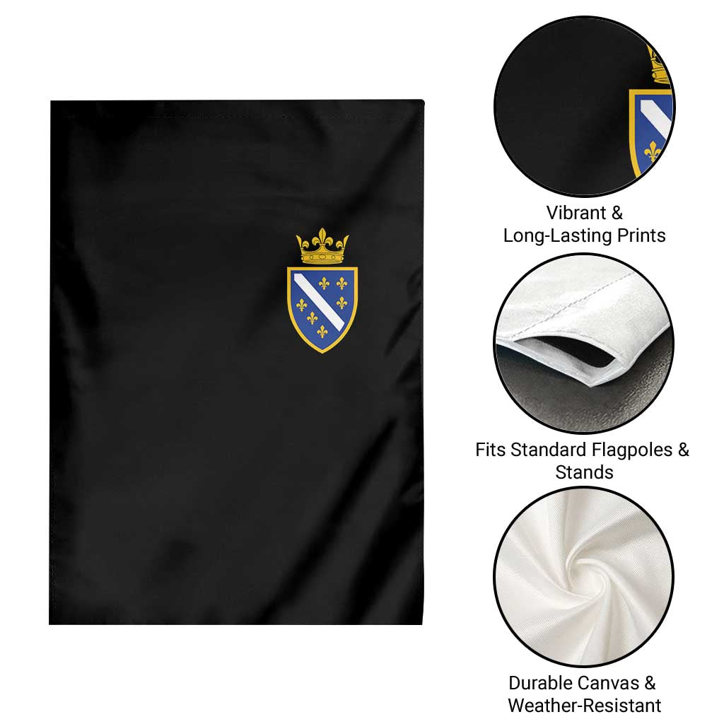 Bosnia and Herzegovina Flag Emblem with Crown Garden Flag