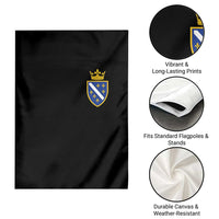 Bosnia and Herzegovina Flag Emblem with Crown Garden Flag