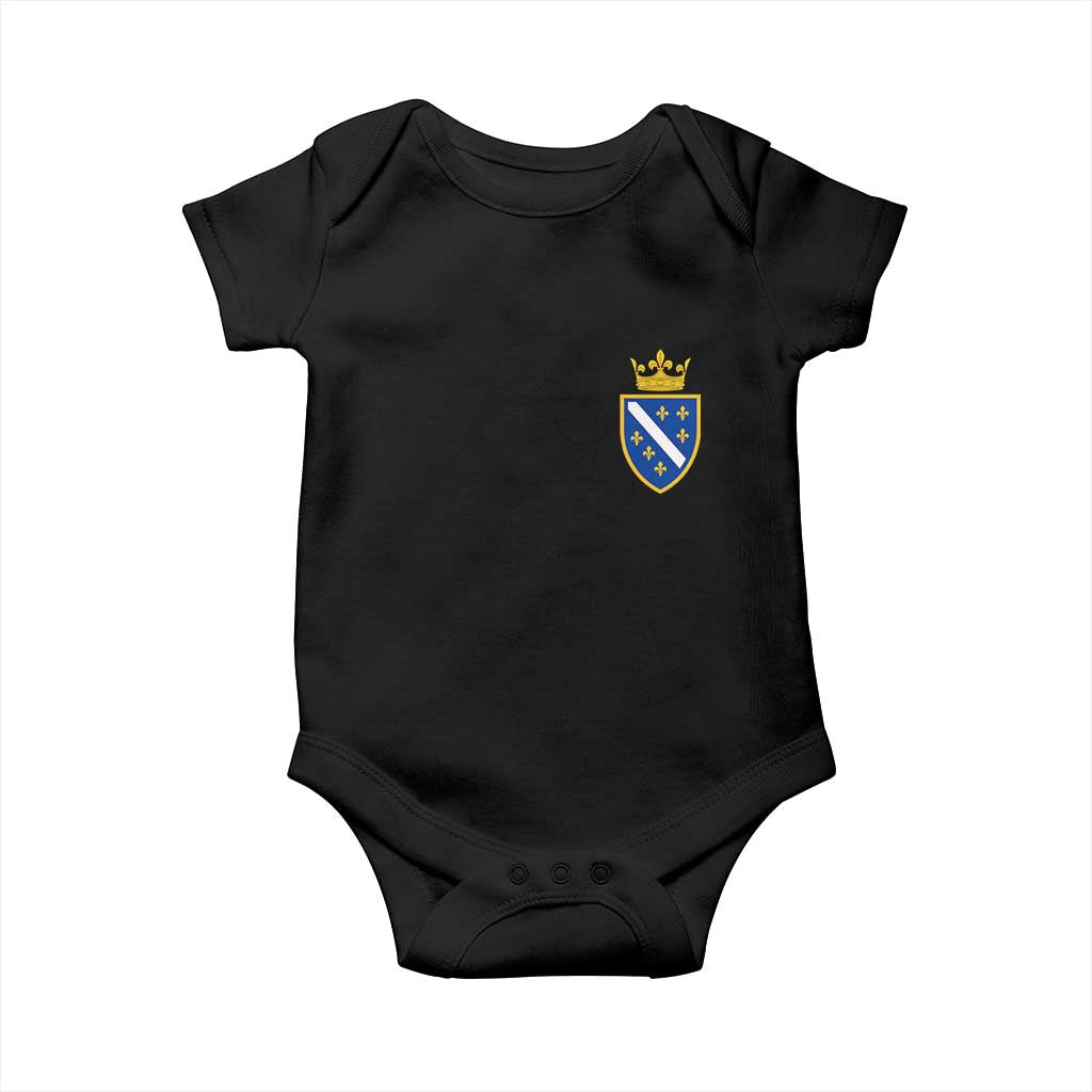 Bosnia and Herzegovina Flag Emblem with Crown Baby Onesie