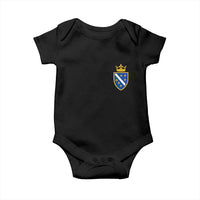 Bosnia and Herzegovina Flag Emblem with Crown Baby Onesie
