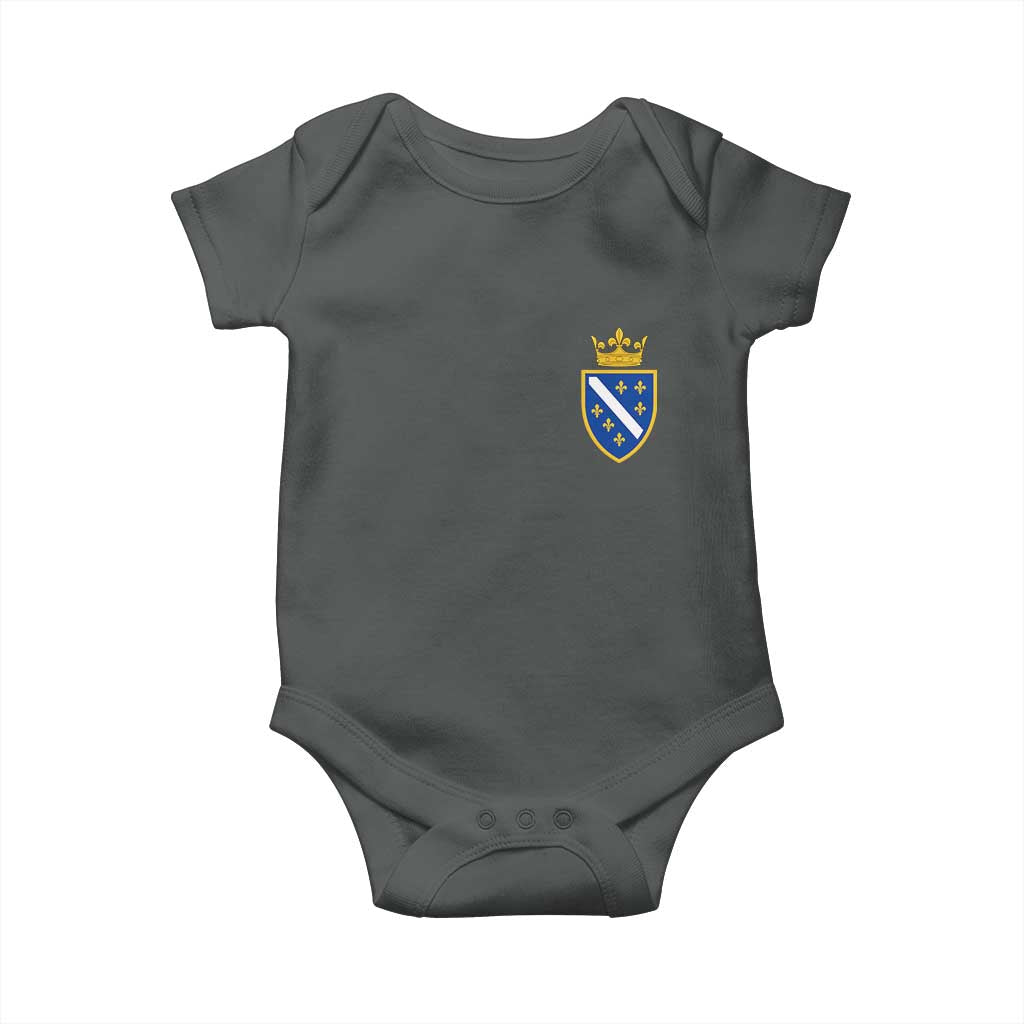 Bosnia and Herzegovina Flag Emblem with Crown Baby Onesie
