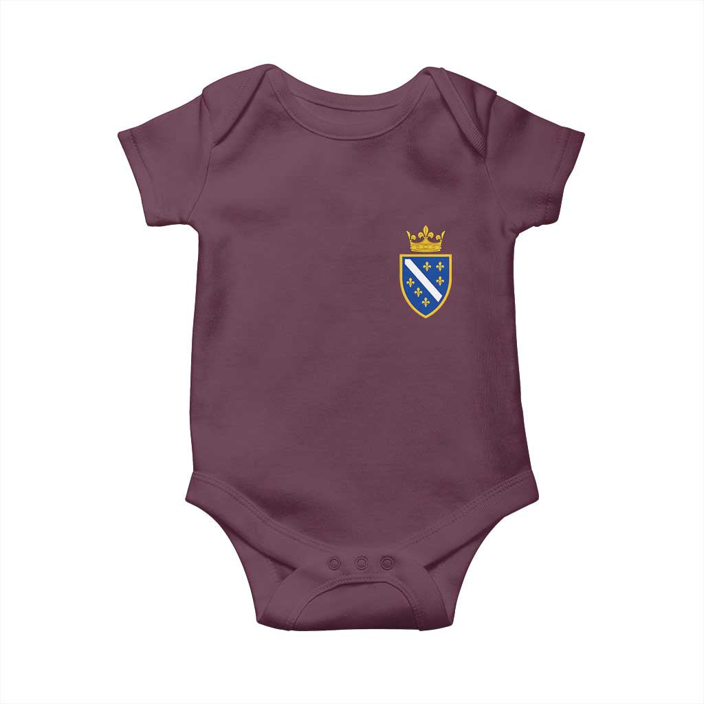 Bosnia and Herzegovina Flag Emblem with Crown Baby Onesie