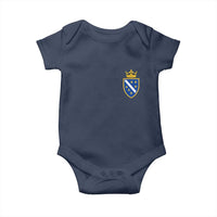 Bosnia and Herzegovina Flag Emblem with Crown Baby Onesie