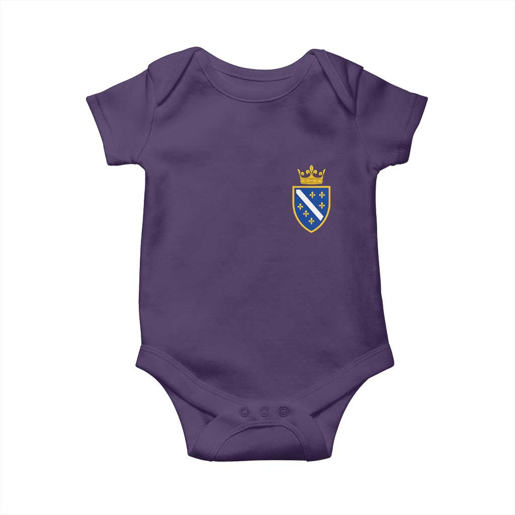 Bosnia and Herzegovina Flag Emblem with Crown Baby Onesie