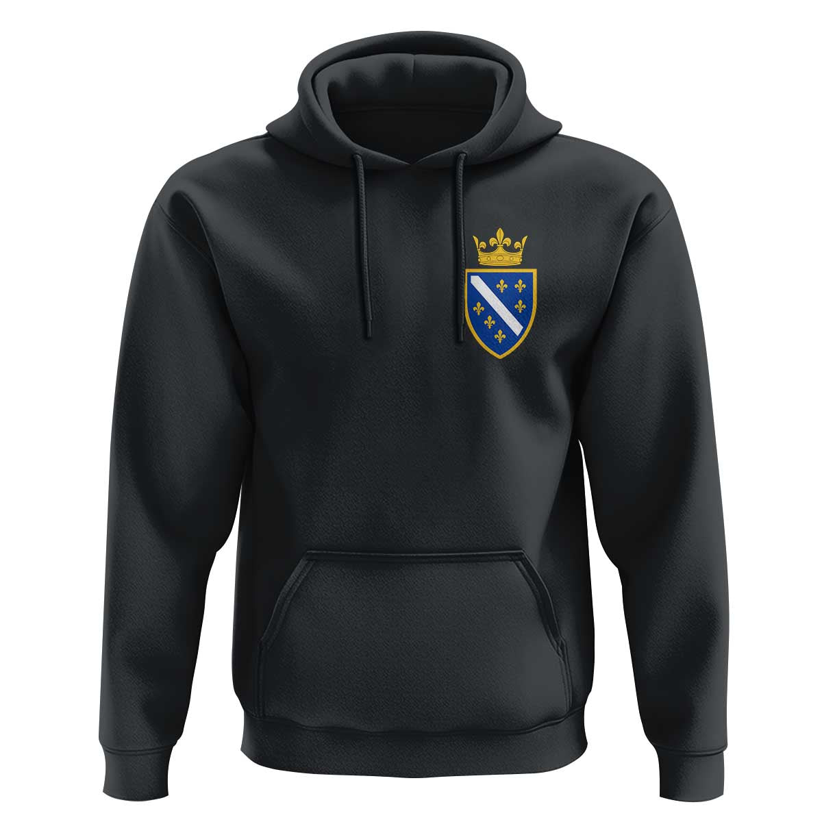 Bosnia and Herzegovina Flag Emblem with Crown Hoodie