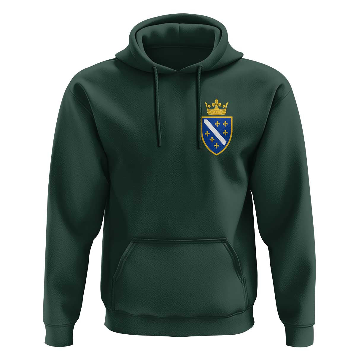 Bosnia and Herzegovina Flag Emblem with Crown Hoodie